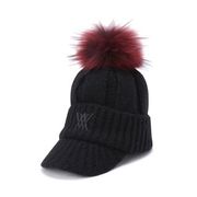 AGDWWCP51BKF [（W） COLOR POINT WOOL KNIT CAP ウィメンズ カラーポイントウールニット キャップ ブラック]