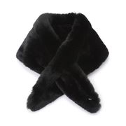 AGDWWNW01BKF [FLUFFY MUFFLER ウィメンズ フラフィーマフラー ブラック]