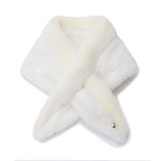 AGDWWNW01IVF [FLUFFY MUFFLER ウィメンズ フラフィーマフラー アイボリー]