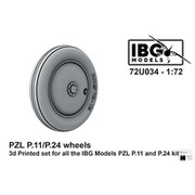 PBU7234 1/72 PZL P.11/P.24 戦闘機用 車輪セット 3Dプリント（72U034） [プラモデル用パーツ]