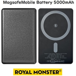 MagSafe対応 コンパクトモバイルバッテリー 5000mAh ブラック RM-1853BK