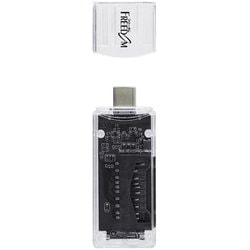 Type-C USB3.2 SD・microSD対応カードリーダ スケルトンブラック FCRC11SDSBK