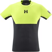 トリロジー スカイ Tシャツ ショートスリーブ MIV9728 NOIR/ACID GREEN N6219 Mサイズ(日本：Lサイズ) [ランニングウェア シャツ メンズ]