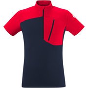 モルフォ ジップ ショートスリーブ MORPHO ZIP SS M MIV9852 SAPHIR/ROUGE N7487 Mサイズ(日本：Lサイズ) [アウトドア カットソー メンズ]