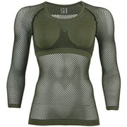 ドライナミック メッシュ 3/4 スリーブ DRYNAMIC MESH 3/4 MIV01358 N8781 OLIVE SCDサイズ [アウトドア カップ付きウェア レディース]