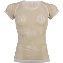 ドライナミック メッシュ ショートスリーブ DRYNAMIC MESH SS MIV01708 N7098 LIGHT SAND Sサイズ [アウトドア アンダーウェア レディース]