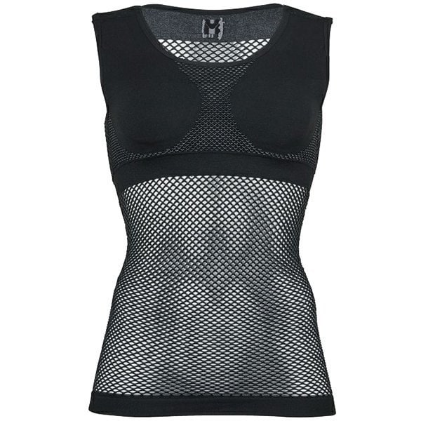 ミレー MILLETドライナミック メッシュ タンクトップ DRYNAMIC MESH TANK TOP MIV01278 N0247 BLACK-NOIR SCDサイズ [アウトドア カップ付きウェア レディース]Ω