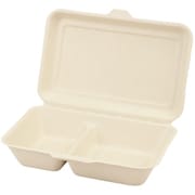 C-ECO-HM-021 [ECO＆BASIC バガス ランチボックス 1000ml 仕切り付き 50入]