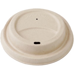 ECO＆BASIC バガス 紙コップフタ 80mm（10オンス用） 50入 C-ECO-HM-040