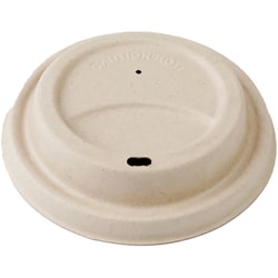 ECO＆BASIC バガス 紙コップフタ 90mm（12オンス用） 50入 C-ECO-HM-041