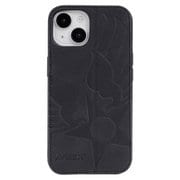 MD754751 [iPhone15/14/13用 ケース レザースタンド スエード ブラック]