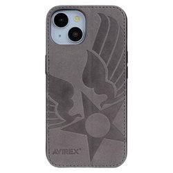MD754753 [iPhone15/14/13用 ケース レザースタンド スエード グレー]