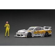 IG2920 1/18 LB スーパーシルエット S15 シルビア ホワイト/イエロー With Mr.Hibino [レジンキャストミニカー]