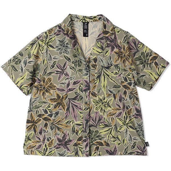 マウンテンハードウェア Mountain Hardwearトレイルセンダーショートスリーブ OL0298 361 Mantis Green Floral Print Mサイズ [アウトドア シャツ レディース]Ω