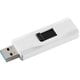 USBメモリ 128GB USB3.2（Gen1） USB A スライド式 ストラップホール付 セキュリティ機能対応 ホワイト MF-UYB3128GWH