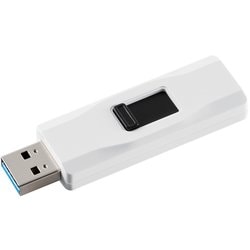 USBメモリ 128GB USB3.2（Gen1） USB A スライド式 ストラップホール付 セキュリティ機能対応 ホワイト MF-UYB3128GWH