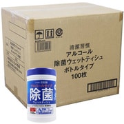 清潔習慣 アルコールタイプ 除菌ウェットティシュ ボトル本体 100枚×24個セット