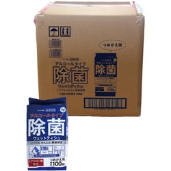 清潔習慣 アルコールタイプ 除菌ウェットティシュ 詰替用 100枚×36個セット ケース販売