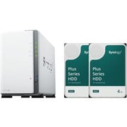 DiskStation DS223j 初心者ガイド付き + 純正 4TB SATA 3.5インチHDD HAT3300-4TB 2台セット DS223j+HAT3300-4TB2
