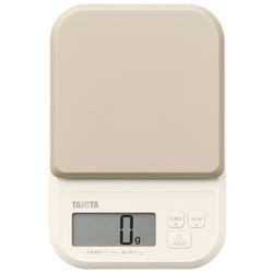デジタルクッキングスケール 1g単位 表示文字高：20mm 最大計量：1kg グレー KJ-120-GY