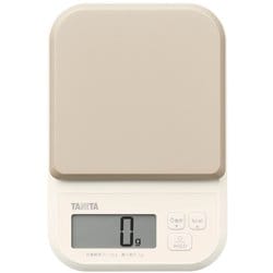 デジタルクッキングスケール 1g単位 表示文字高：20mm 最大計量：2kg グレー KJ-220-GY