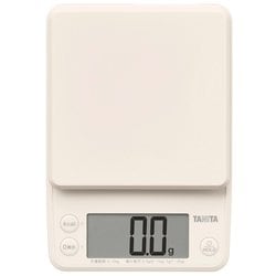 デジタルクッキングスケール 0.5g単位 表示文字高：28mm 最大計量：2kg アイボリー KJ-221-IV