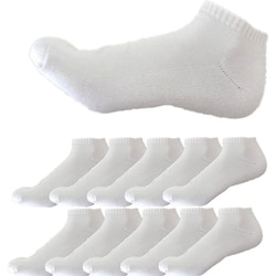 NAKAMAJITA MEN'S 大きいサイズ28-30cm 綿混底パイル くるぶし丈ソックス 10足セット ホワイト IM-000010-28-30-W