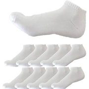 NAKAMAJITA MEN'S 大きいサイズ28-30cm 綿混底パイル くるぶし丈ソックス 10足セット ホワイト IM-000010-28-30-W