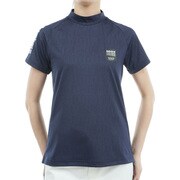 ADLA403 NVY [24S ロゴエンボス モックシャツ レディース M ネイビー]