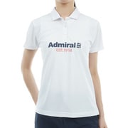 ADLA410 WHT [24S リサイクルカノコ ロゴ ポロシャツ レディース M ホワイト]