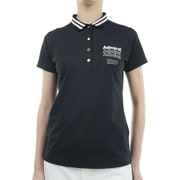 ADLA411 BLK [24S ロゴジャカード ポロシャツ レディース M ブラック]