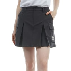ADLA428 BLK [24S バックディンプル タックスカート レディース L ブラック]