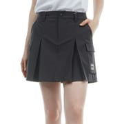 ADLA428 BLK [24S バックディンプル タックスカート レディース L ブラック]