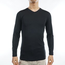 ADMA319 BLK [23S Vネックアンダーシャツ メンズ LL ブラック]