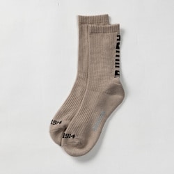 ADMB4ADL 28 [24S ミドルソックス バックロゴレデイース ユニセックス サンドベージュ]