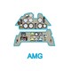 YMA4858 1/48 メッサーシュミットBf109C-D 着色計器板 （AMG他） [プラモデル用パーツ]