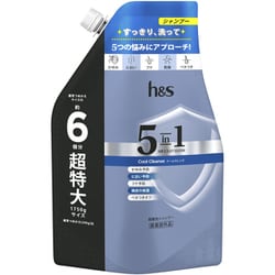 h＆s 5in1 クールクレンズ シャンプー つめかえ 超特大サイズ 1750g