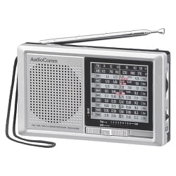 AudioComm ハンディ短波ラジオ AM/FM/SW1-9 FM/SWロッドアンテナ搭載 RAD-H330N