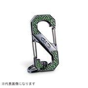 SB185-08 [クリスタル S字カラビナフック シルバー/エメラルド]