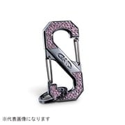 SB185-11 [クリスタル S字カラビナフック シルバー/ライトローズ]