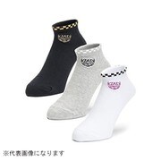 DAD ソックス 3組 ロゴLS WH-GR-BK 25-27 325011-31