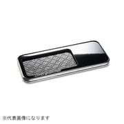 HA647-01-11 [スキナトコロニトレーテーブル Mサイズ クロームメッキ/ピアノブラック/モノグラム]