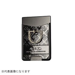 SB149-02 [スマートフォンリング モノグラムレザー エナメル ブラック/ゴールド]