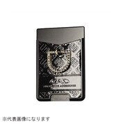 SB149-02 [スマートフォンリング モノグラムレザー エナメル ブラック/ゴールド]