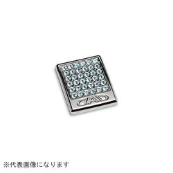 SB197-01-06 [クリスタルハザードボタンエンブレム T-E アクアマリン]
