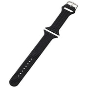 AW-45BDSCBBK [アップルウォッチ バンド Apple Watch Ultra 2/SE 第2世代/Series 10/9/8/7/6/5/4/3/2/1 [49 46 45 44 42mm] シリコン ベルト 耐衝撃 編み込み風 ブラック]