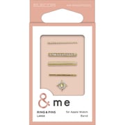AW-RINGPINS02S [Apple Watch アクセサリー バンドチャーム リング×4 ピンズ×1 ＆me ストーン]