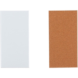 スチールパネル 20×10cm 2枚入 ホワイト