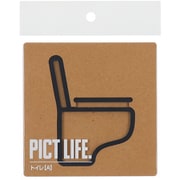 24708 [PICT LIFE. トイレA 黒 1枚入]