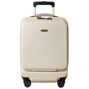 MILESTO ハードキャリーフロントポケット 34L ストッパー付キャビンサイズ サンドベージュ MLS919-SBE